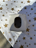 Blue and White Ceramic Tissue Holder