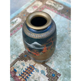 1950s Asian Hand Painted Urn