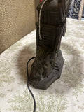 Small Vintage Metal Windmill Style Lamp with Shade