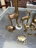 Large Collection of Brass Animals- Set of 21