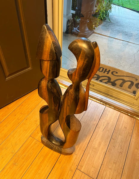 Large Wooden Biomorphic Sculpture – Fig House Vintage