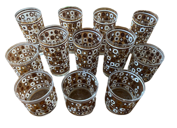 1970 color drinking glasses 1970s Briard Drinking Glasses