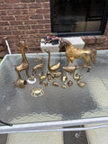 Large Collection of Brass Animals- Set of 21