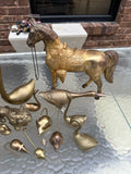 Large Collection of Brass Animals- Set of 21