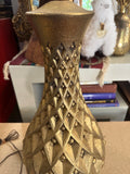 1970s Vintage Colossal Jo Wallis Gold Lamp- Signed By Artist