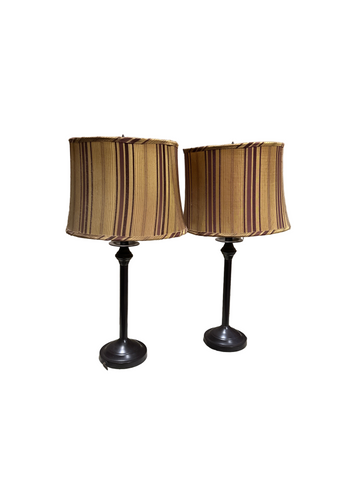 Pair of Modern Style Lamps with Shades