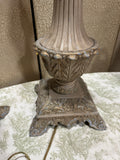 Pair of Vintage White Metal Table Lamps