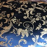 1940s Vintage Peacock Blue and Gold Gilded Bench - FREE SHIPPING!