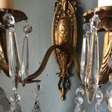 1960s French Sconce With Crystals - FREE SHIPPING!