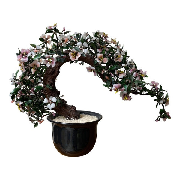 glass cherry blossom bonsai tree 1970s Oversized Japanese Cherry Blossom Tree – Fig House Vintage