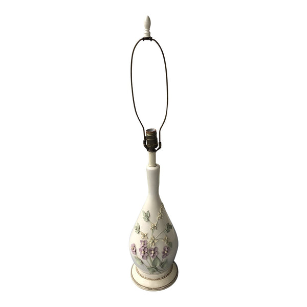 Antique ceramic lamps with flowers clearance