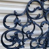 Antique Italian Twin Ebonized Metal Headboard - FREE SHIPPING!