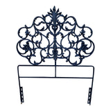Antique Italian Twin Ebonized Metal Headboard - FREE SHIPPING!