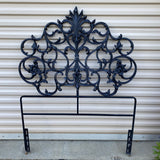 Antique Italian Twin Ebonized Metal Headboard - FREE SHIPPING!