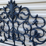 Antique Italian Twin Ebonized Metal Headboard - FREE SHIPPING!