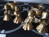 Brass Angel Candle Holders - a pair