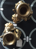 Brass Angel Candle Holders - a pair