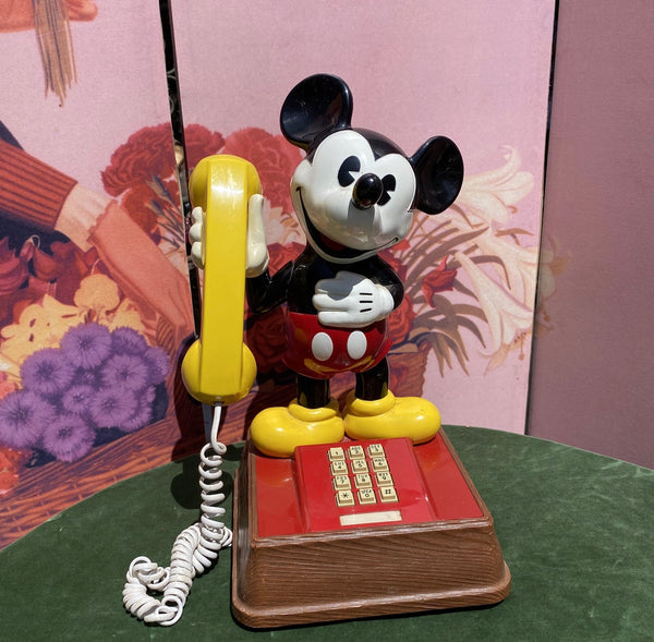 THＥ ＭIＣＫＥＹ ＰＨＯNＥ！ Disney The Mickey Mouse Phone 1976 Land Line Works American