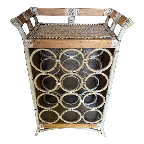 Wicker wine online rack