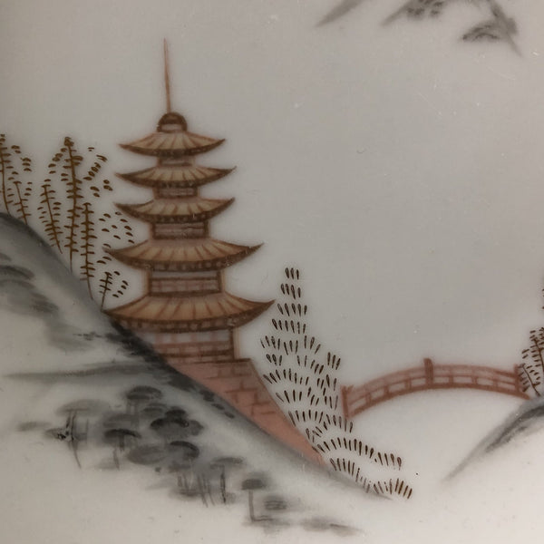 Sone China Rose Gold Cherry Blossoms Pagoda Dinnerware Sone China Rose Gold Cherry Blossoms Pagoda Dinnerware