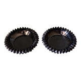 Vintage Black Depression Glass Ashtrays - a Pair - FREE SHIPPING!