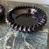 Vintage Black Depression Glass Ashtrays - a Pair - FREE SHIPPING!