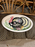 Large Italian Hand Painted Turkey Platter