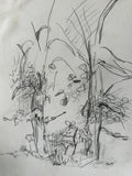 Abstract Drawing of Wildflowers