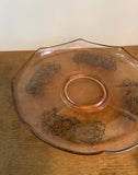 Pink Glass Serving Trays