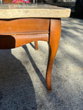 Wooden Coffee Table With Marble Top