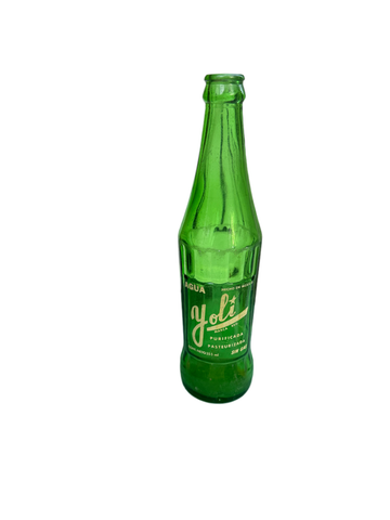 Vintage Mexican Yoli Green Glass Bottle