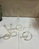 Trio of Thin Glass Propagation Vases