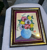 Framed Floral Arrangement in Vase Painting