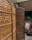 Hand Carved Wooden Large Screen/Room Divider