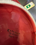 Tomato Red Articulated Rope Edge Decorative Bowl Made in Italy