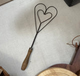 Antique Heart Shaped Rug Beater Tool