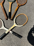 Collection of Vintage Miscellaneous Wooden Tennis Rackets- set of 5
