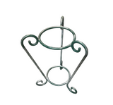 Standing Green and Silver Metal Planter