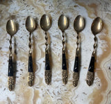 Brass Thai Set of Turned Spoons- Set of 6