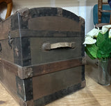 1970s Wooden Trunk With Detailed Interior Compartments
