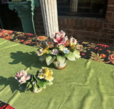 Pair of Ceramic Floral Arrangements