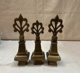 Trio of Brass Decorative Finials