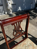 Antique Harp Lyre Back Wooden Dining Chairs- Set of 4