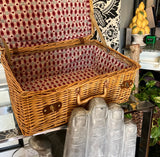 Large Handmade Wicker Picnic Basket