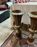 Pair of Brass Standing Indoor Planters