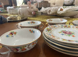 Noritake Dresdena Floral Plates and Bowls- Set of 10