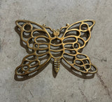 Vintage Brass Butterfly Trivet