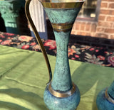 Pair of Brass Skinny Pitchers/Vases