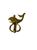 Small Brass Whale Door Knocker