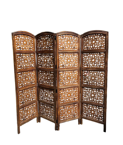 Hand Carved Wooden Large Screen/Room Divider